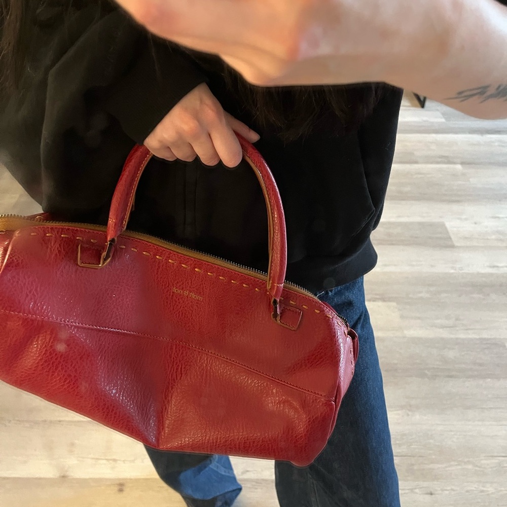 matt & nat red leather purse